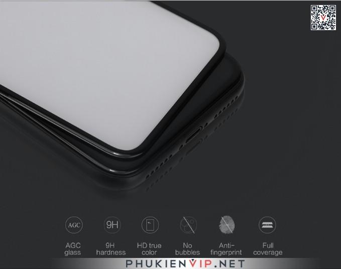 PK Dán cường lực iPhone X đen Nillkin 3D Full cứng Cp+