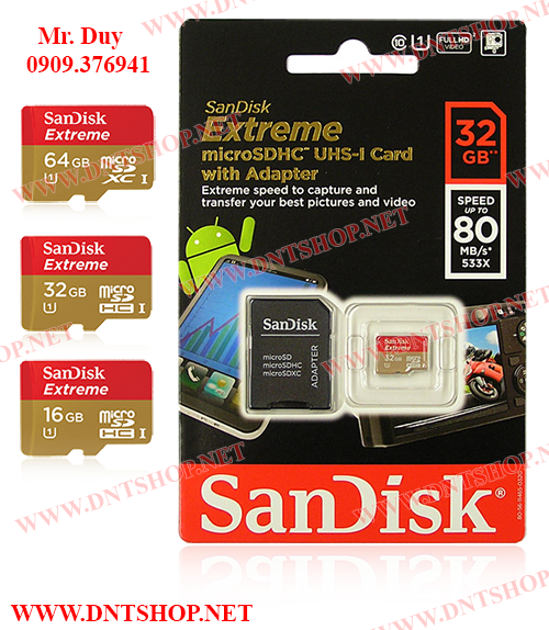 PK Thẻ nhớ Sandisk Micro SD Ultra 16G C10 80MB/S