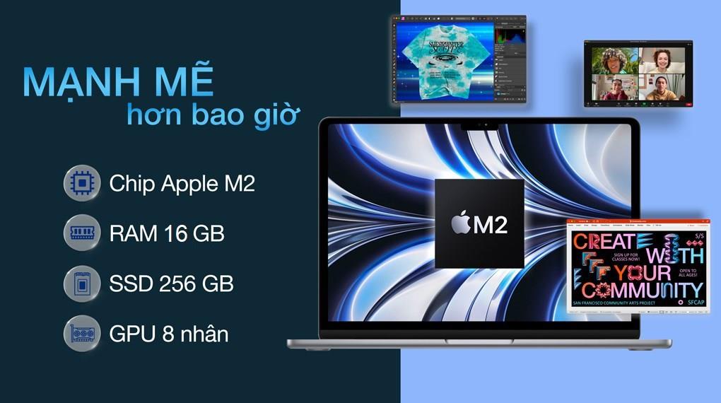 Laptop Apple MacBook Air 13 in M2 Z15S00092 16G 256G Xám